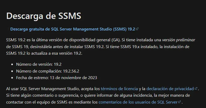 Descarga Management Studio