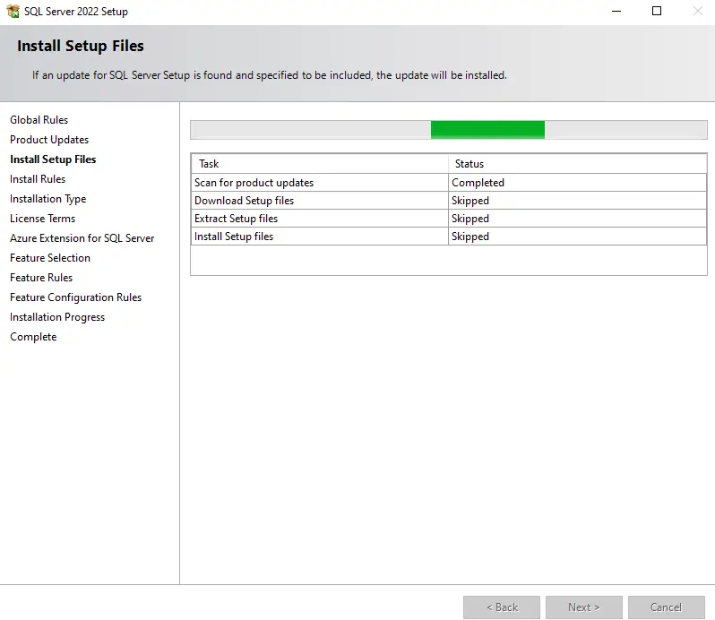 SQL: Instalar Setup Files