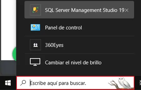 Inicio SQL Server Management